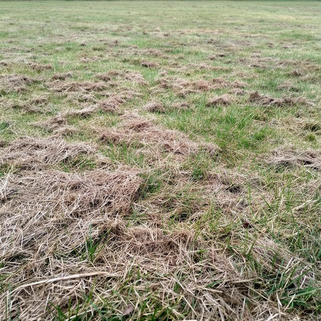 Jennifer K.'s lawn before Aeration & Overseed