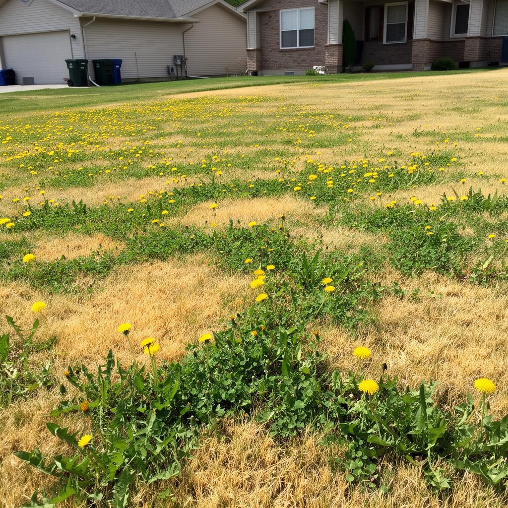 Sarah M.'s lawn before Weed Control